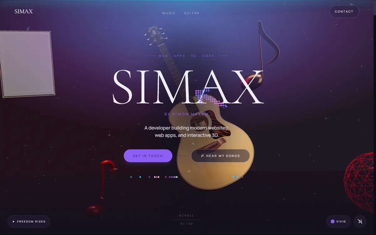 SIMAX — desktop homepage