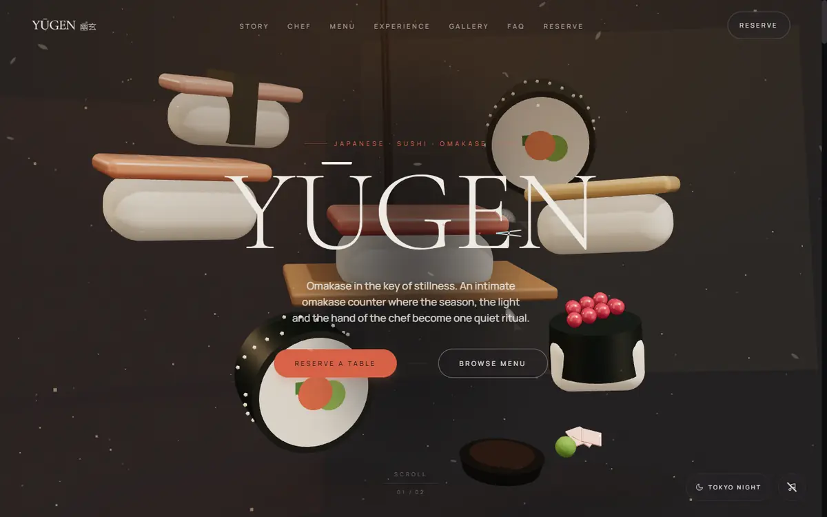 YŪGEN — desktop homepage